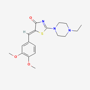 molecular formula C18H23N3O3S B4690963 5-(3,4-dimethoxybenzylidene)-2-(4-ethyl-1-piperazinyl)-1,3-thiazol-4(5H)-one 