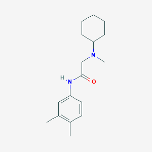 molecular formula C17H26N2O B4690967 N~2~-cyclohexyl-N~1~-(3,4-dimethylphenyl)-N~2~-methylglycinamide 