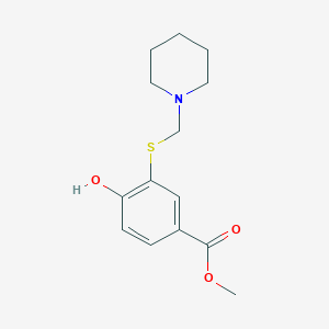 molecular formula C14H19NO3S B4690993 methyl 4-hydroxy-3-[(1-piperidinylmethyl)thio]benzoate 