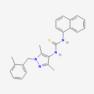 N-[3,5-dimethyl-1-(2-methylbenzyl)-1H-pyrazol-4-yl]-N'-1-naphthylthiourea