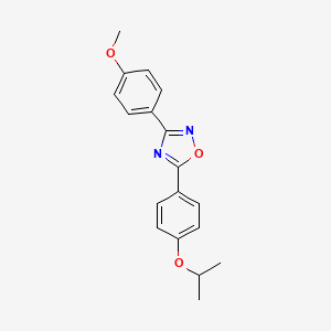 molecular formula C18H18N2O3 B4691019 5-(4-isopropoxyphenyl)-3-(4-methoxyphenyl)-1,2,4-oxadiazole 