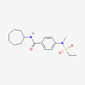 N-cycloheptyl-4-[(ethylsulfonyl)(methyl)amino]benzamide