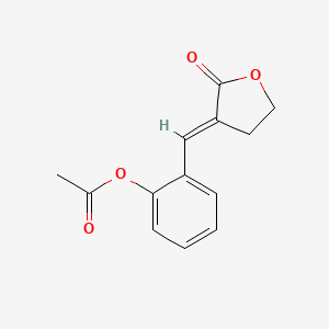 molecular formula C13H12O4 B4691033 2-[(2-oxodihydro-3(2H)-furanylidene)methyl]phenyl acetate 