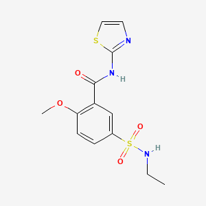 5-[(ethylamino)sulfonyl]-2-methoxy-N-1,3-thiazol-2-ylbenzamide