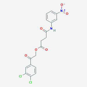 molecular formula C18H14Cl2N2O6 B4691042 2-(3,4-dichlorophenyl)-2-oxoethyl 4-[(3-nitrophenyl)amino]-4-oxobutanoate 