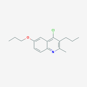 molecular formula C16H20ClNO B4691043 4-chloro-2-methyl-6-propoxy-3-propylquinoline 