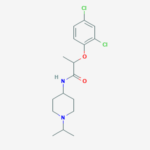 molecular formula C17H24Cl2N2O2 B4691046 2-(2,4-dichlorophenoxy)-N-(1-isopropyl-4-piperidinyl)propanamide 