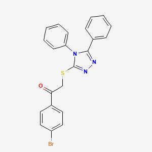 1-(4-bromophenyl)-2-[(4,5-diphenyl-4H-1,2,4-triazol-3-yl)thio]ethanone