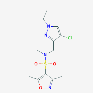 N-[(4-chloro-1-ethyl-1H-pyrazol-3-yl)methyl]-N,3,5-trimethyl-4-isoxazolesulfonamide