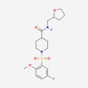 1-[(5-fluoro-2-methoxyphenyl)sulfonyl]-N-(tetrahydro-2-furanylmethyl)-4-piperidinecarboxamide