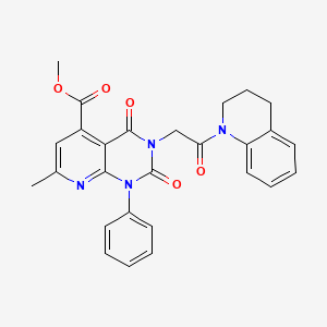 methyl 3-[2-(3,4-dihydro-1(2H)-quinolinyl)-2-oxoethyl]-7-methyl-2,4-dioxo-1-phenyl-1,2,3,4-tetrahydropyrido[2,3-d]pyrimidine-5-carboxylate