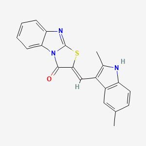 molecular formula C20H15N3OS B4691090 2-[(2,5-dimethyl-1H-indol-3-yl)methylene][1,3]thiazolo[3,2-a]benzimidazol-3(2H)-one 