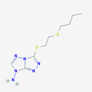 3-{[2-(butylthio)ethyl]thio}-7H-[1,2,4]triazolo[4,3-b][1,2,4]triazol-7-amine