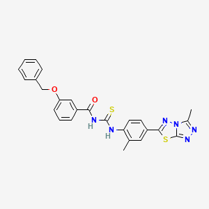 3-(benzyloxy)-N-({[2-methyl-4-(3-methyl[1,2,4]triazolo[3,4-b][1,3,4]thiadiazol-6-yl)phenyl]amino}carbonothioyl)benzamide