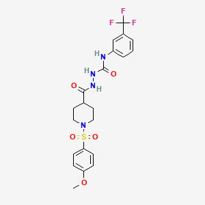 2-({1-[(4-methoxyphenyl)sulfonyl]-4-piperidinyl}carbonyl)-N-[3-(trifluoromethyl)phenyl]hydrazinecarboxamide