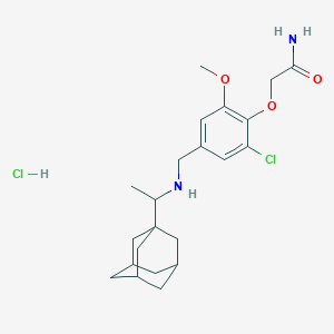 molecular formula C22H32Cl2N2O3 B4691129 2-[4-({[1-(1-adamantyl)ethyl]amino}methyl)-2-chloro-6-methoxyphenoxy]acetamide hydrochloride 