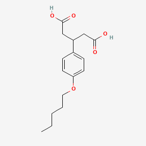 molecular formula C16H22O5 B4691164 3-[4-(pentyloxy)phenyl]pentanedioic acid 