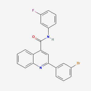 2-(3-bromophenyl)-N-(3-fluorophenyl)-4-quinolinecarboxamide