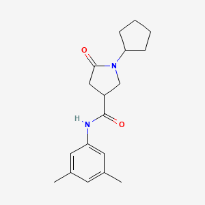 1-cyclopentyl-N-(3,5-dimethylphenyl)-5-oxo-3-pyrrolidinecarboxamide