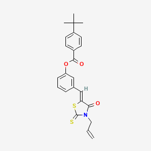 3-[(3-allyl-4-oxo-2-thioxo-1,3-thiazolidin-5-ylidene)methyl]phenyl 4-tert-butylbenzoate