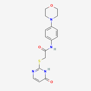 molecular formula C16H18N4O3S B4691215 N-[4-(4-morpholinyl)phenyl]-2-[(6-oxo-1,6-dihydro-2-pyrimidinyl)thio]acetamide 