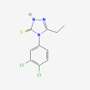 molecular formula C10H9Cl2N3S B4691252 4-(3,4-dichlorophenyl)-5-ethyl-4H-1,2,4-triazole-3-thiol 