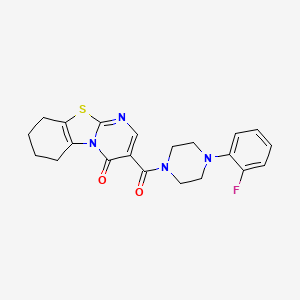 3-{[4-(2-fluorophenyl)-1-piperazinyl]carbonyl}-6,7,8,9-tetrahydro-4H-pyrimido[2,1-b][1,3]benzothiazol-4-one