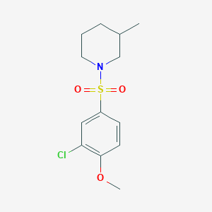 1-[(3-chloro-4-methoxyphenyl)sulfonyl]-3-methylpiperidine