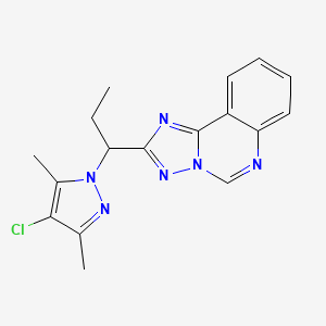 2-[1-(4-chloro-3,5-dimethyl-1H-pyrazol-1-yl)propyl][1,2,4]triazolo[1,5-c]quinazoline