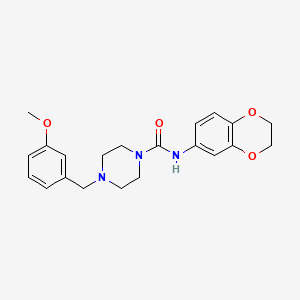 N-(2,3-dihydro-1,4-benzodioxin-6-yl)-4-(3-methoxybenzyl)-1-piperazinecarboxamide