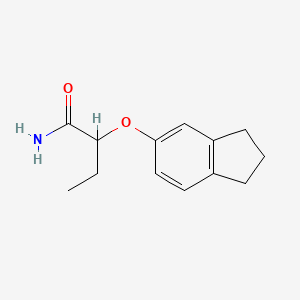 molecular formula C13H17NO2 B4691343 2-(2,3-dihydro-1H-inden-5-yloxy)butanamide 