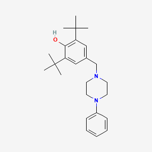 2,6-di-tert-butyl-4-[(4-phenyl-1-piperazinyl)methyl]phenol