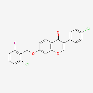 7-[(2-chloro-6-fluorobenzyl)oxy]-3-(4-chlorophenyl)-4H-chromen-4-one