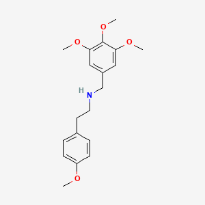 molecular formula C19H25NO4 B4691429 2-(4-methoxyphenyl)-N-(3,4,5-trimethoxybenzyl)ethanamine 