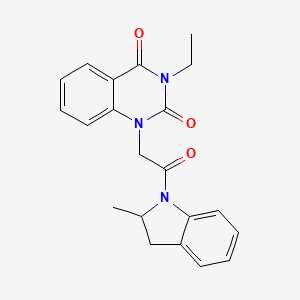 3-ethyl-1-[2-(2-methyl-2,3-dihydro-1H-indol-1-yl)-2-oxoethyl]-2,4(1H,3H)-quinazolinedione