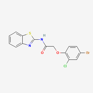 molecular formula C15H10BrClN2O2S B4691478 N-1,3-benzothiazol-2-yl-2-(4-bromo-2-chlorophenoxy)acetamide 