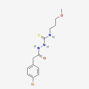 2-[(4-bromophenyl)acetyl]-N-(3-methoxypropyl)hydrazinecarbothioamide