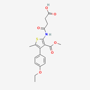 4-{[4-(4-ethoxyphenyl)-3-(methoxycarbonyl)-5-methyl-2-thienyl]amino}-4-oxobutanoic acid