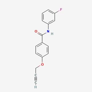 molecular formula C16H12FNO2 B4691517 N-(3-fluorophenyl)-4-(2-propyn-1-yloxy)benzamide 