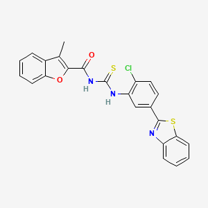 N-({[5-(1,3-benzothiazol-2-yl)-2-chlorophenyl]amino}carbonothioyl)-3-methyl-1-benzofuran-2-carboxamide