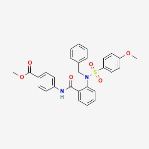 molecular formula C29H26N2O6S B4691542 methyl 4-[(2-{benzyl[(4-methoxyphenyl)sulfonyl]amino}benzoyl)amino]benzoate 