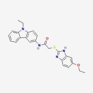 2-[(5-ethoxy-1H-benzimidazol-2-yl)thio]-N-(9-ethyl-9H-carbazol-3-yl)acetamide