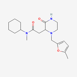 N-cyclohexyl-N-methyl-2-{1-[(5-methyl-2-furyl)methyl]-3-oxo-2-piperazinyl}acetamide