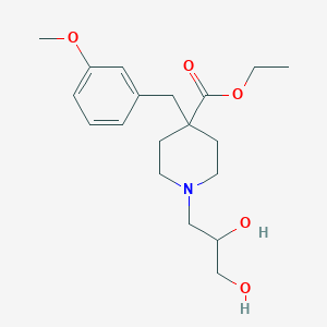 molecular formula C19H29NO5 B4691567 ethyl 1-(2,3-dihydroxypropyl)-4-(3-methoxybenzyl)-4-piperidinecarboxylate 