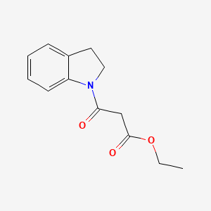 molecular formula C13H15NO3 B4691594 ethyl 3-(2,3-dihydro-1H-indol-1-yl)-3-oxopropanoate CAS No. 146132-96-9