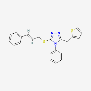 4-phenyl-3-[(3-phenyl-2-propen-1-yl)thio]-5-(2-thienylmethyl)-4H-1,2,4-triazole