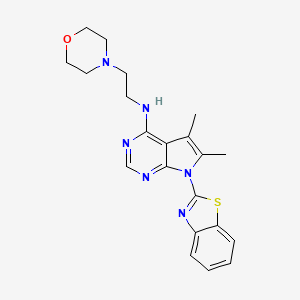 7-(1,3-benzothiazol-2-yl)-5,6-dimethyl-N-[2-(4-morpholinyl)ethyl]-7H-pyrrolo[2,3-d]pyrimidin-4-amine