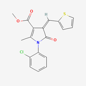 methyl 1-(2-chlorophenyl)-2-methyl-5-oxo-4-(2-thienylmethylene)-4,5-dihydro-1H-pyrrole-3-carboxylate