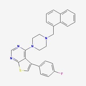 molecular formula C27H23FN4S B4691649 5-(4-fluorophenyl)-4-[4-(1-naphthylmethyl)-1-piperazinyl]thieno[2,3-d]pyrimidine 