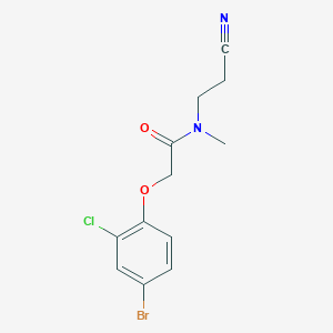 molecular formula C12H12BrClN2O2 B4691653 2-(4-bromo-2-chlorophenoxy)-N-(2-cyanoethyl)-N-methylacetamide 